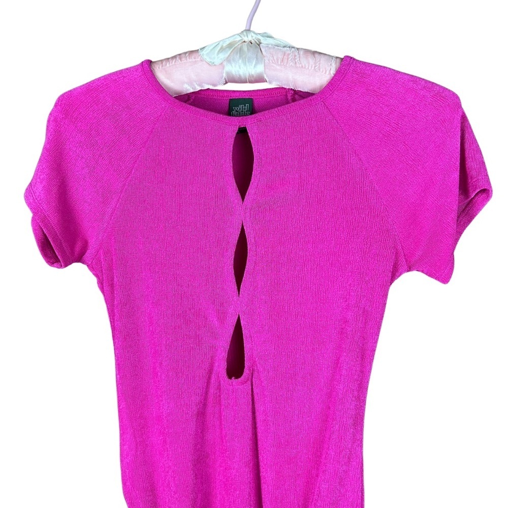 Wild Fable Hot Pink Bodysuit With Front Cut Outs